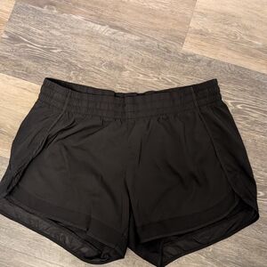 Athleta Black Mesh Run Racer Short